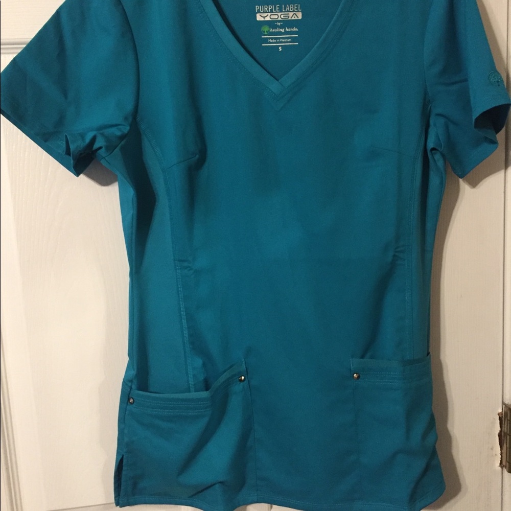 Purple Label by Healing Hands Teal Yoga Scrubs